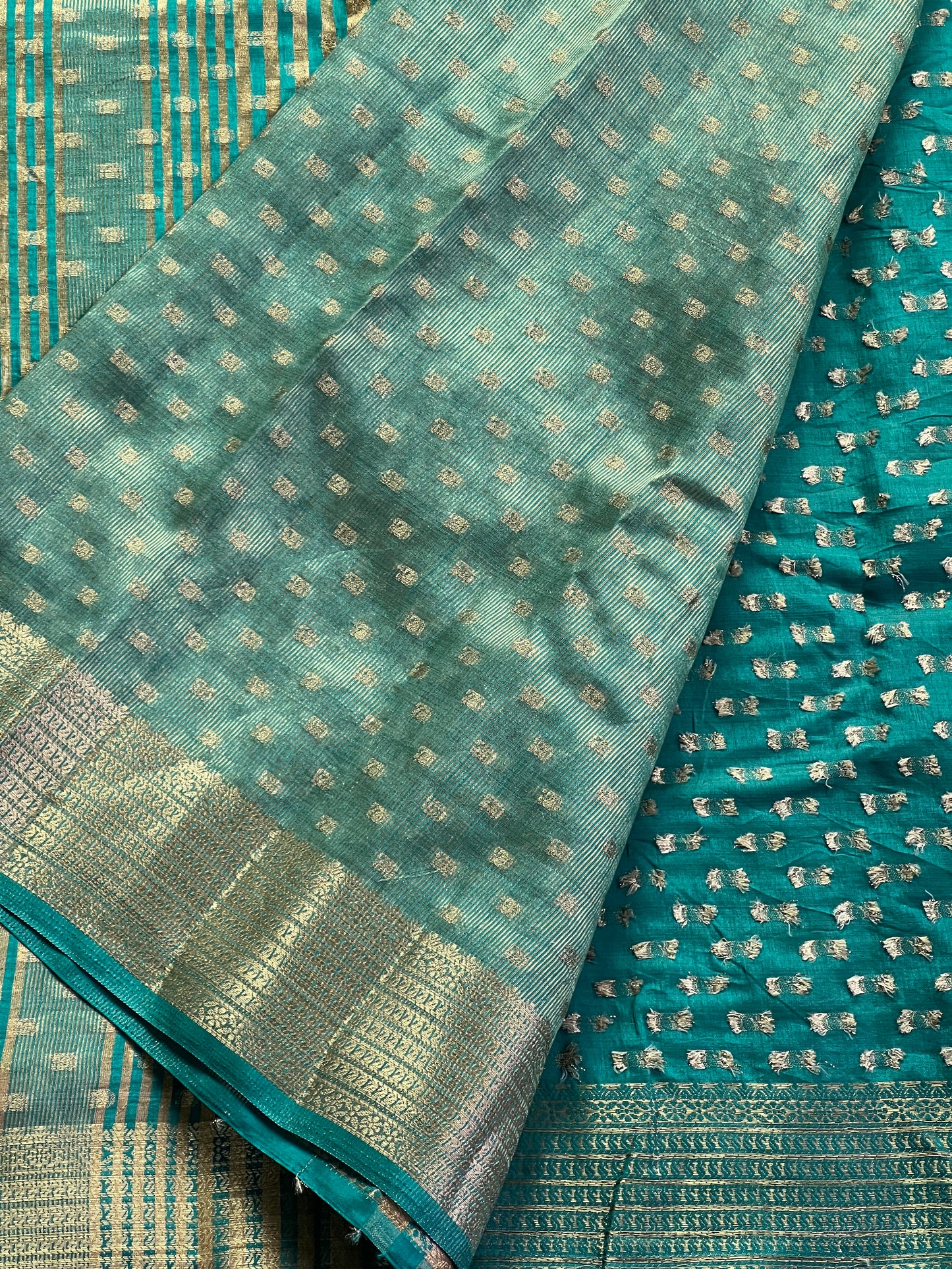 Gel blue festive semi silk cotton saree
