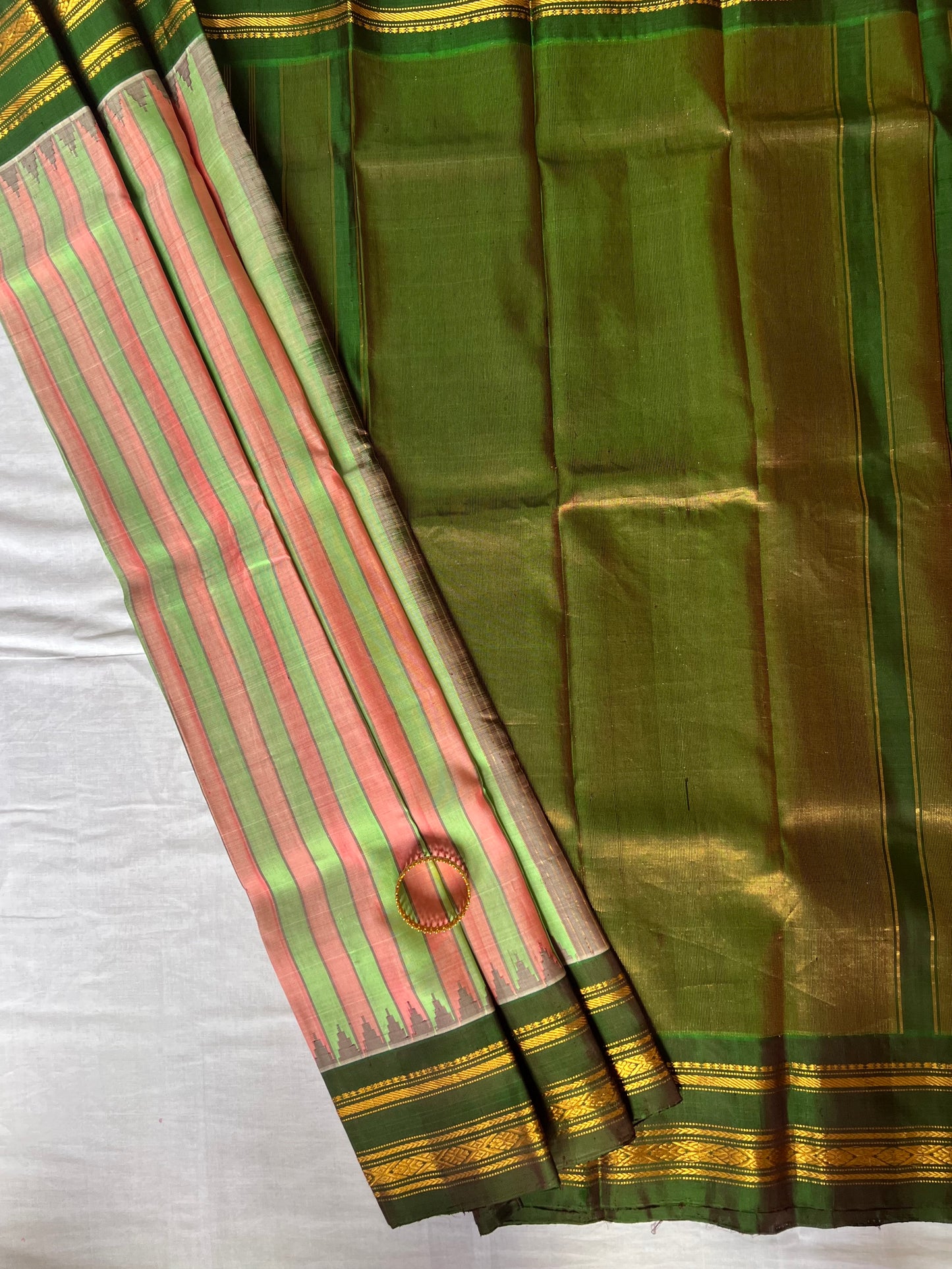 Striped Gadwal Silk Saree