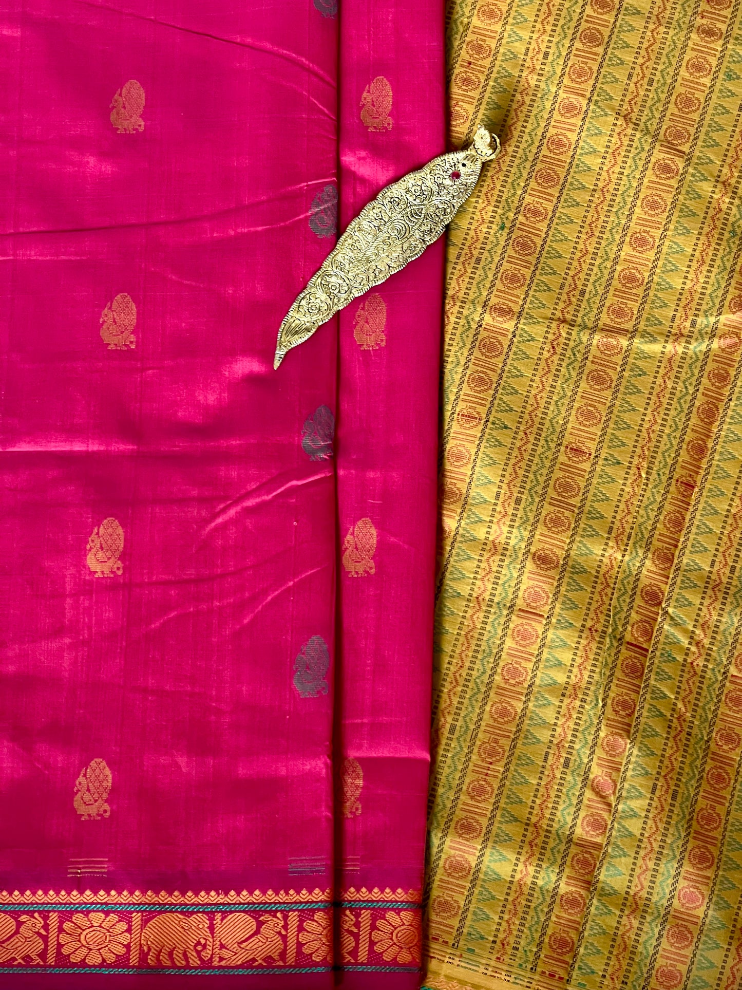 Semi Silk Cotton saree - Red