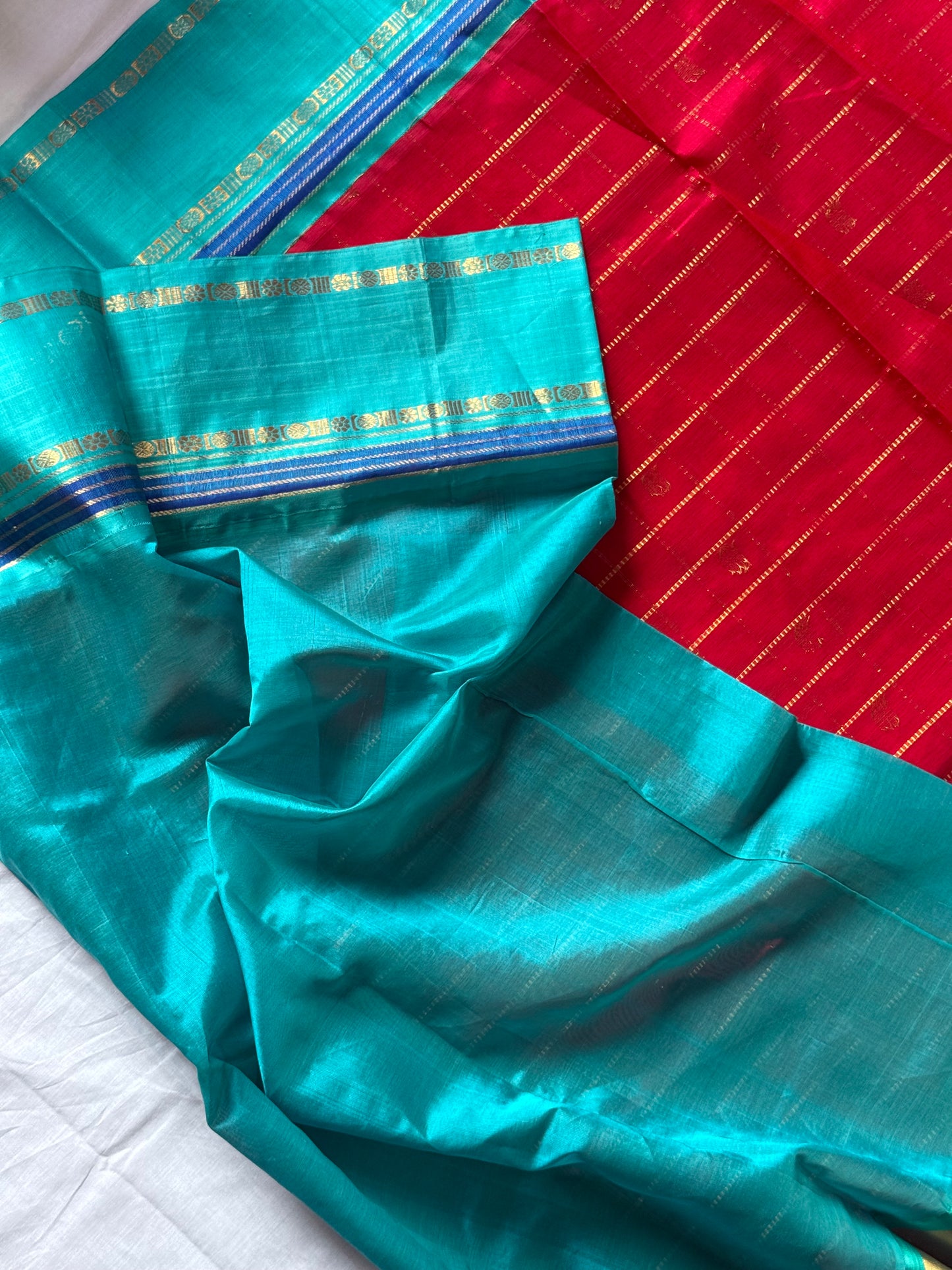 Muthu Kattam Checked Silk Cotton