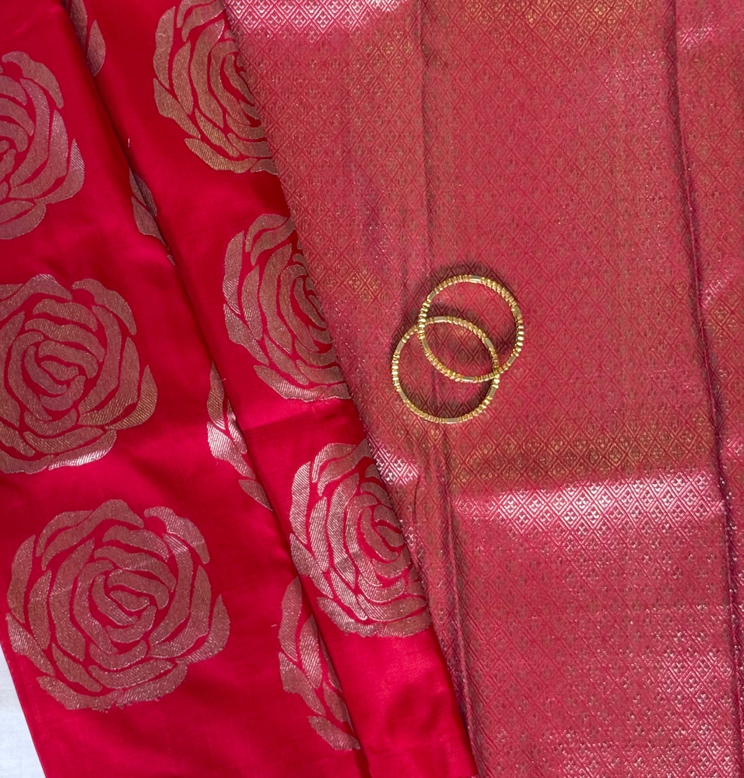 Red Pure Silk Venkatagiri Saree