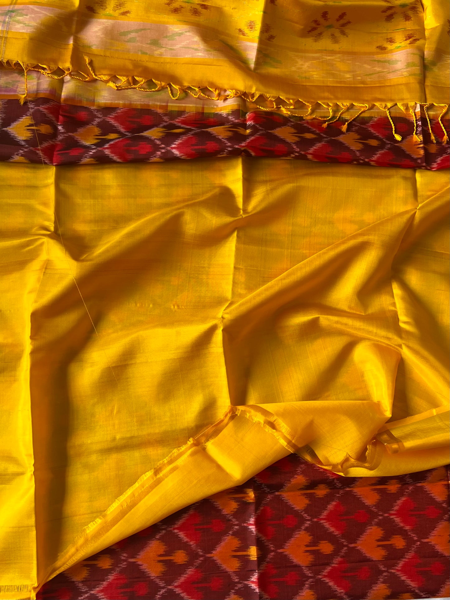 Ikat Soft Silk saree