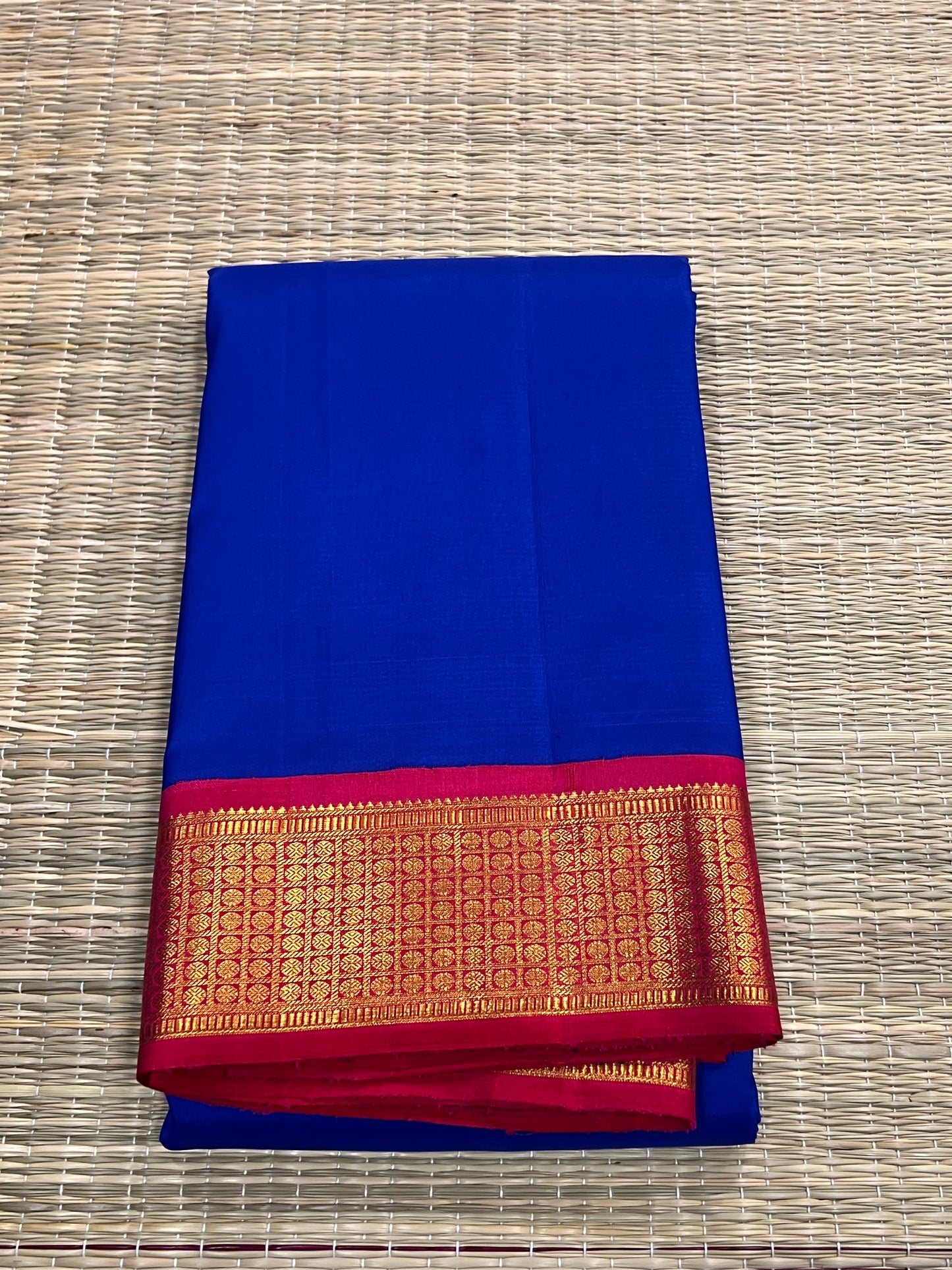 M.S blue Kanchivaram silk saree