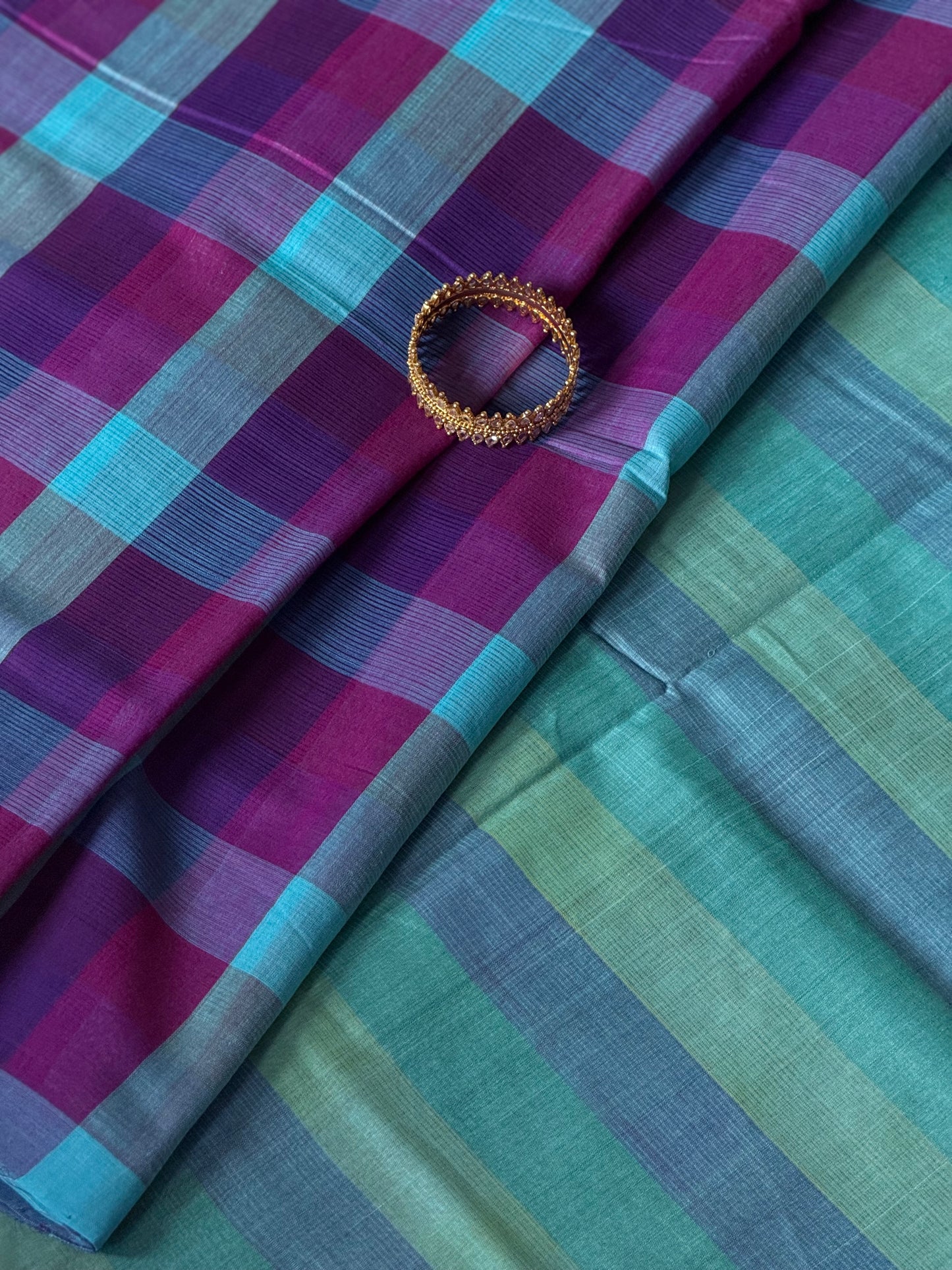 Mangalagiri Checked Cotton saree