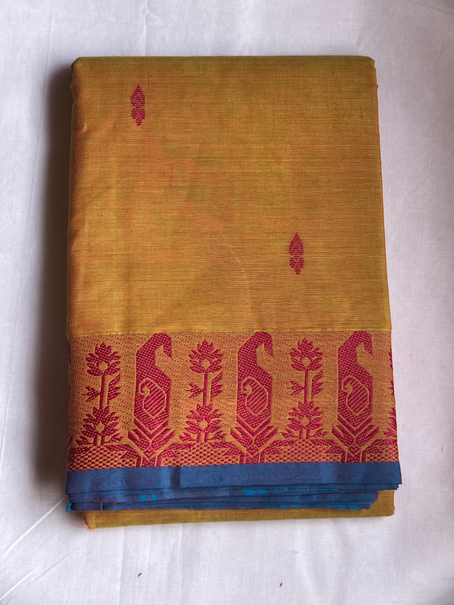 Yellow Chettinad Cotton Saree