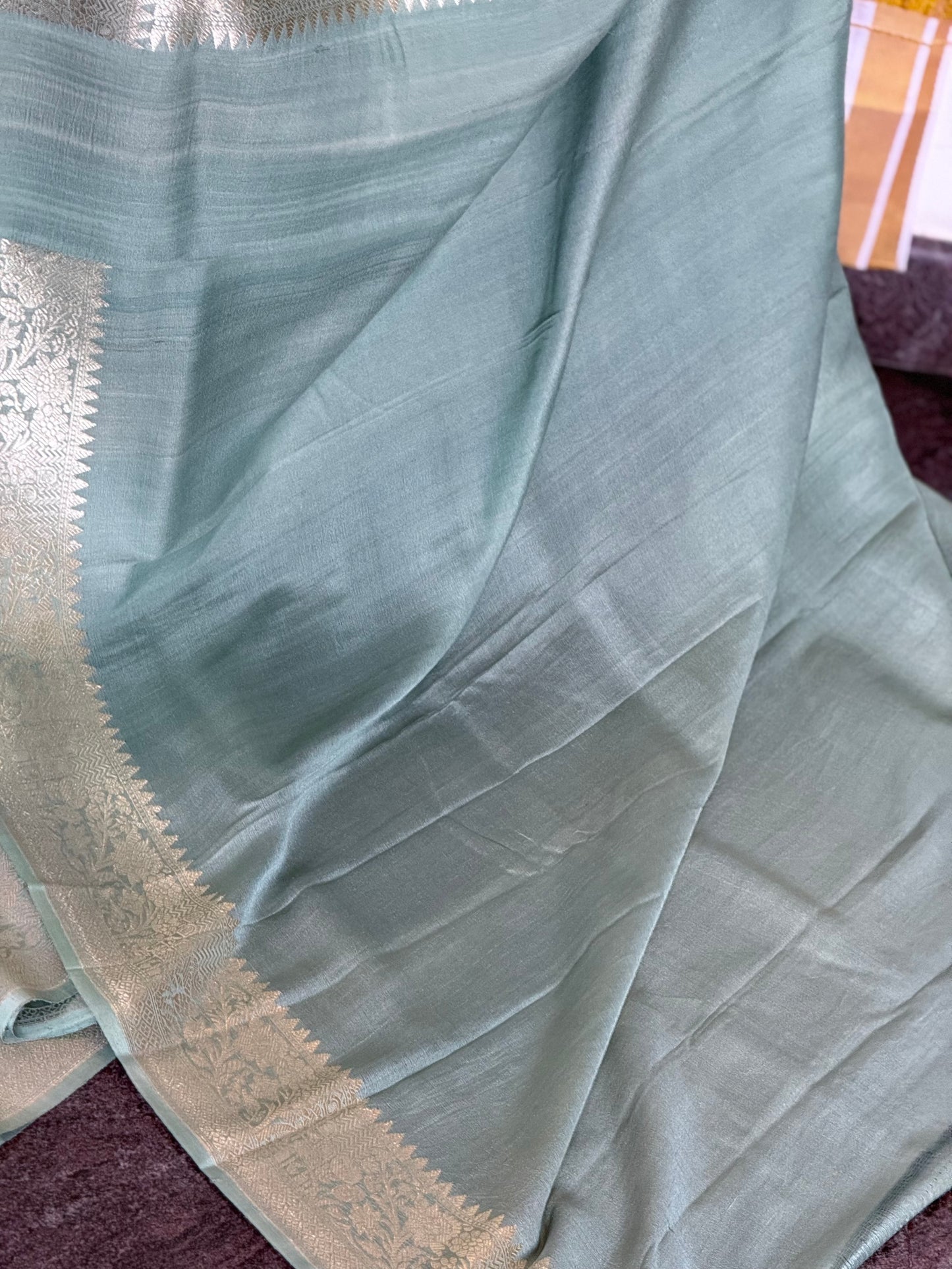 Pure banaras tussar silk saree