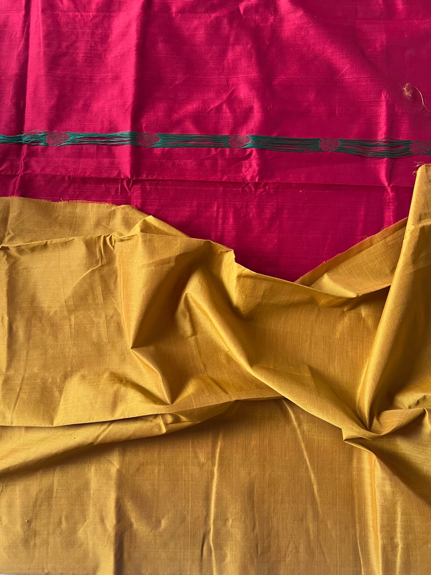 Semi Silk Cotton saree - Red