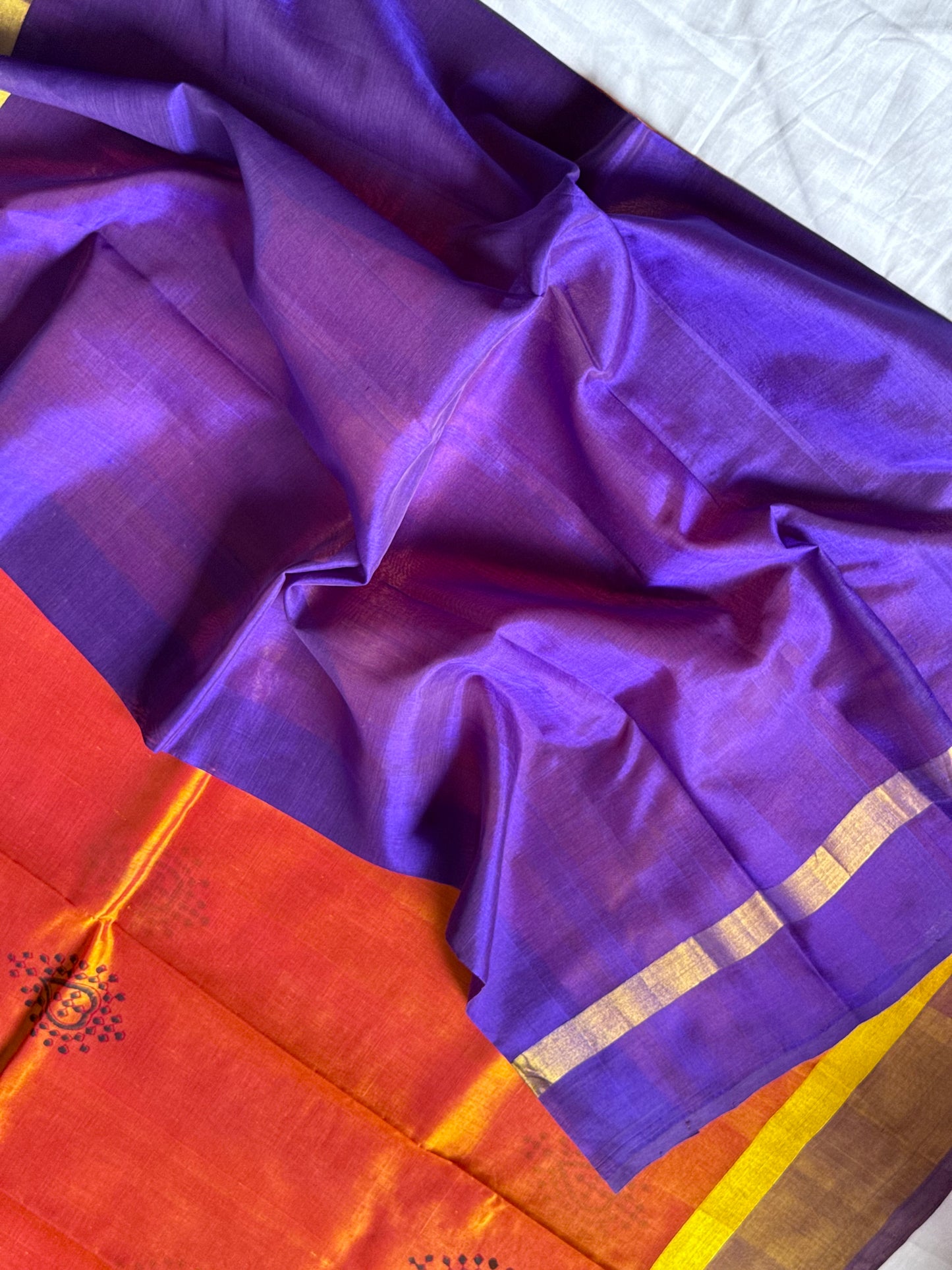 Block Printed Silk Cotton saree