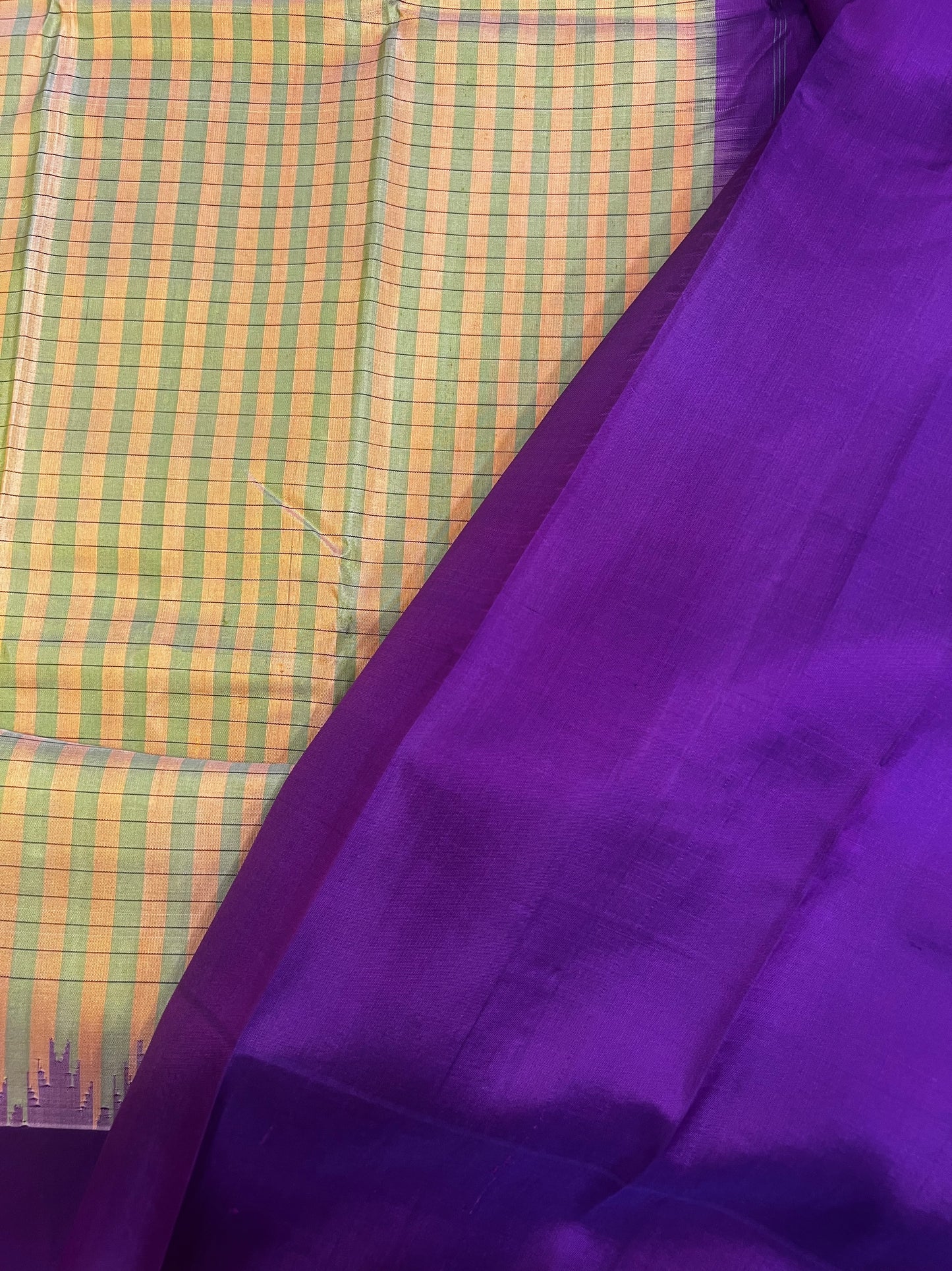Purple Gadwal silk saree