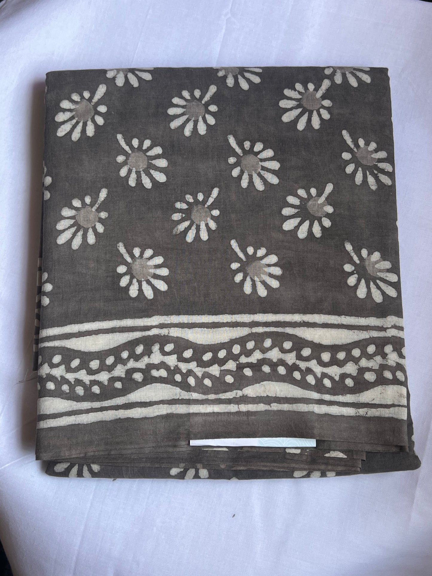 Grey Jaipur cotton saree
