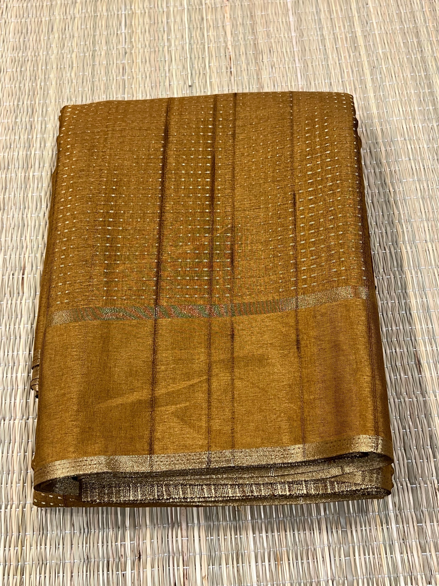 Mustard semi soft silk saree