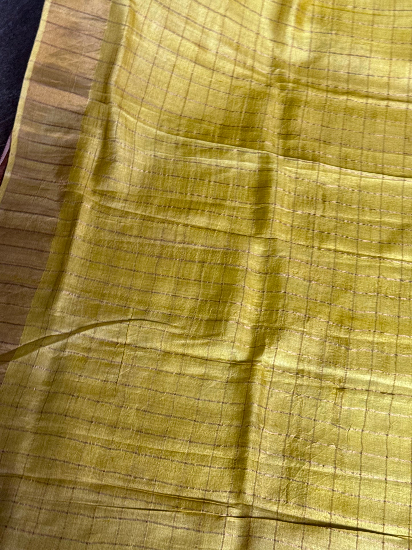 Hand Painted Tussar Silk saree