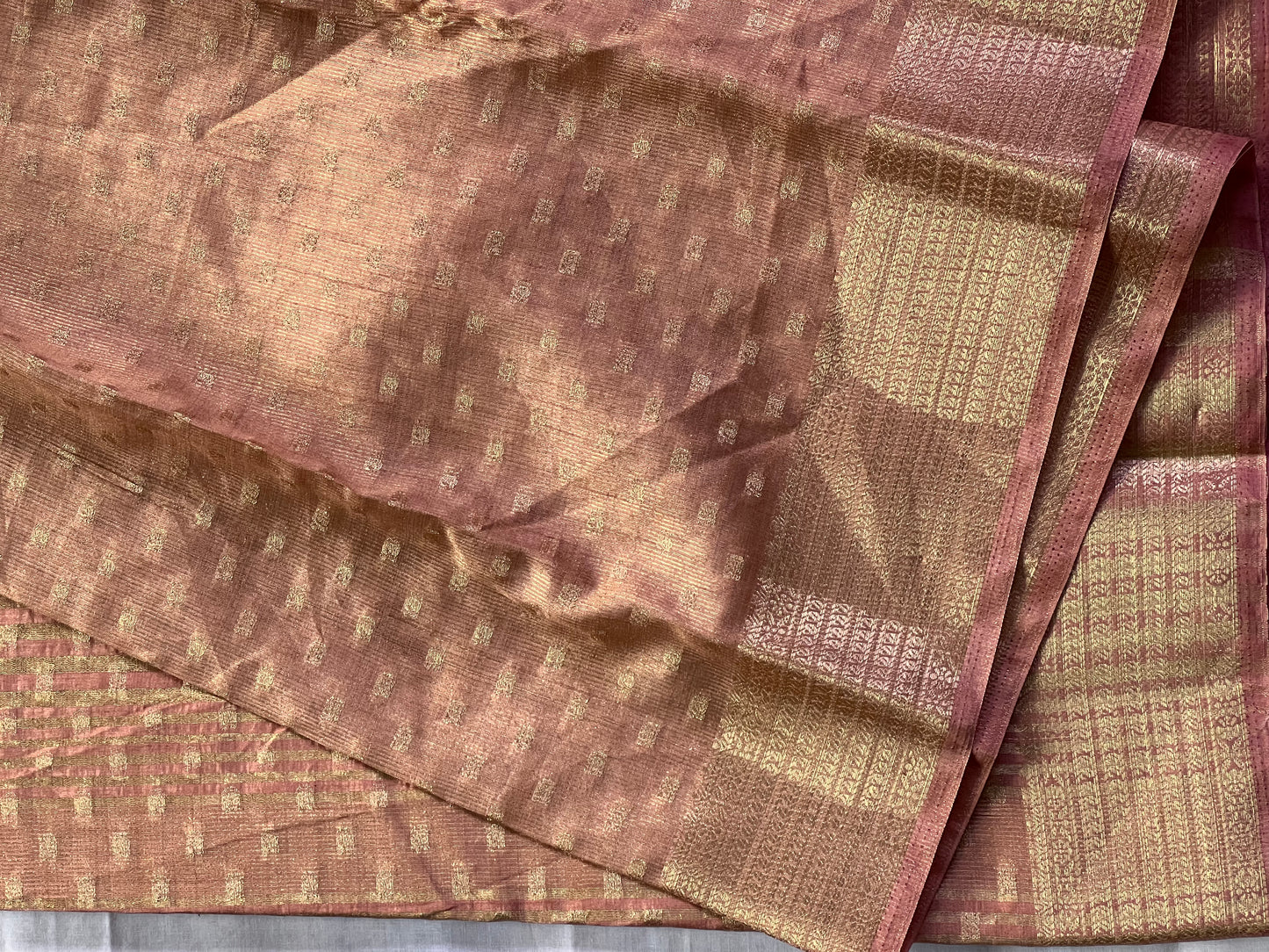 Festive Peach semi silk cotton saree