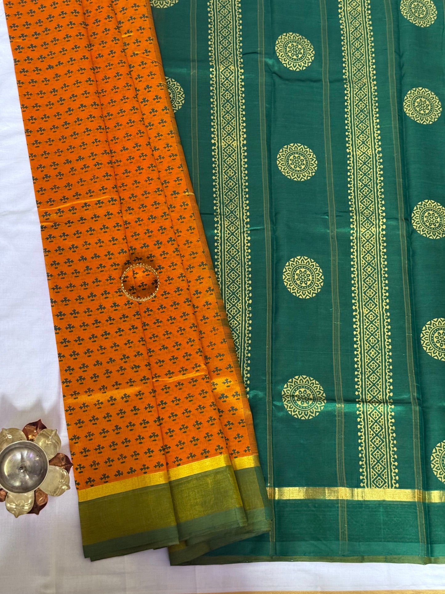 Block Printed Silk Cotton saree