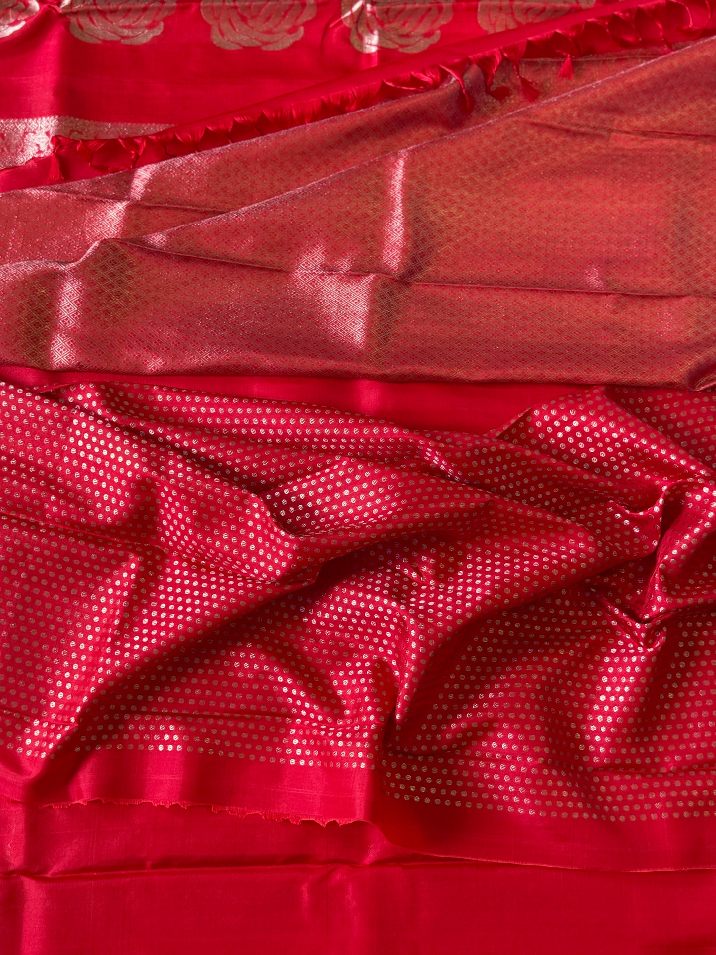 Red Pure Silk Venkatagiri Saree