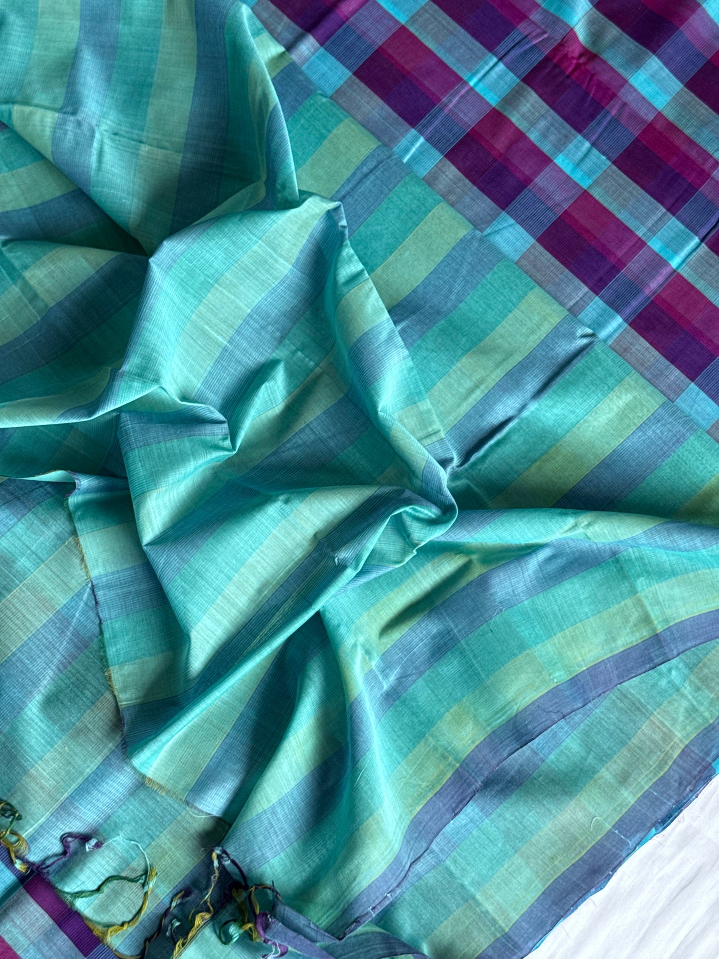 Mangalagiri Checked Cotton saree