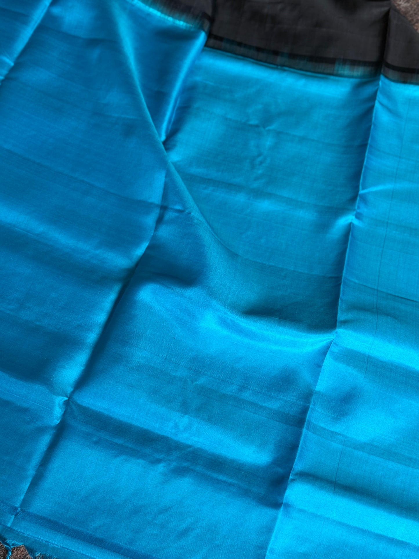 Soft Silk saree - Black & Blue