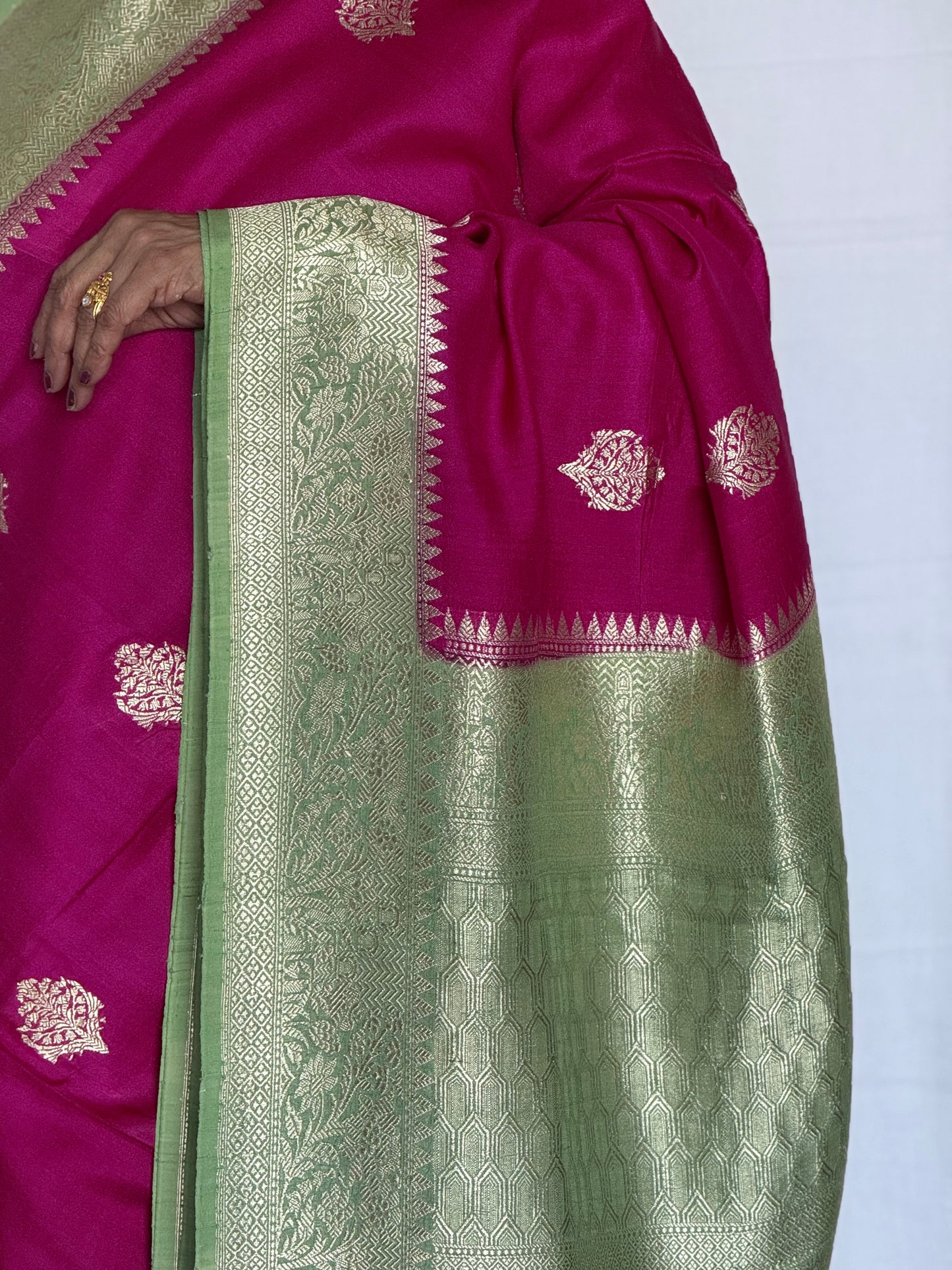 Pure banaras tussar silk saree