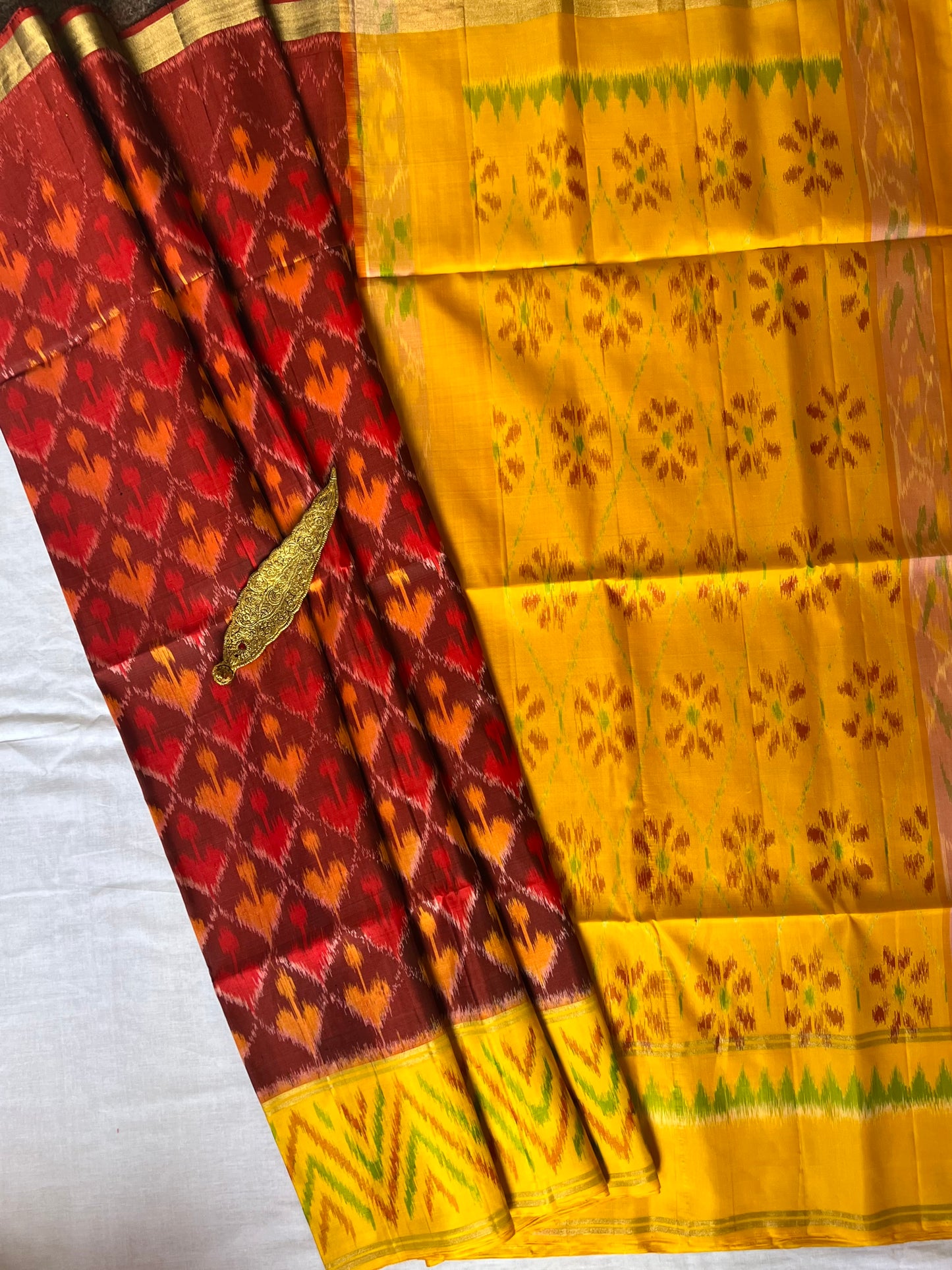 Ikat Soft Silk saree