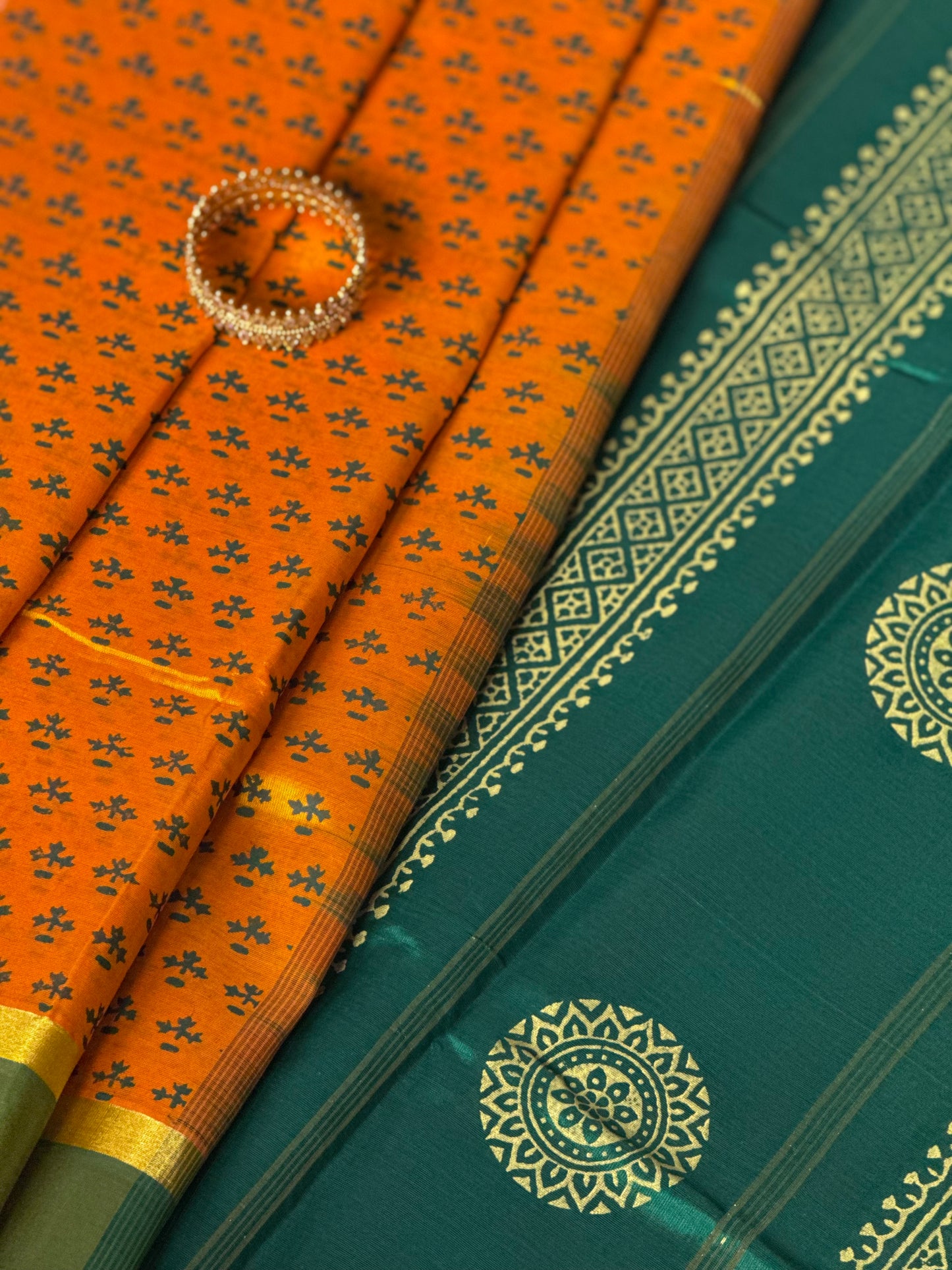 Block Printed Silk Cotton saree
