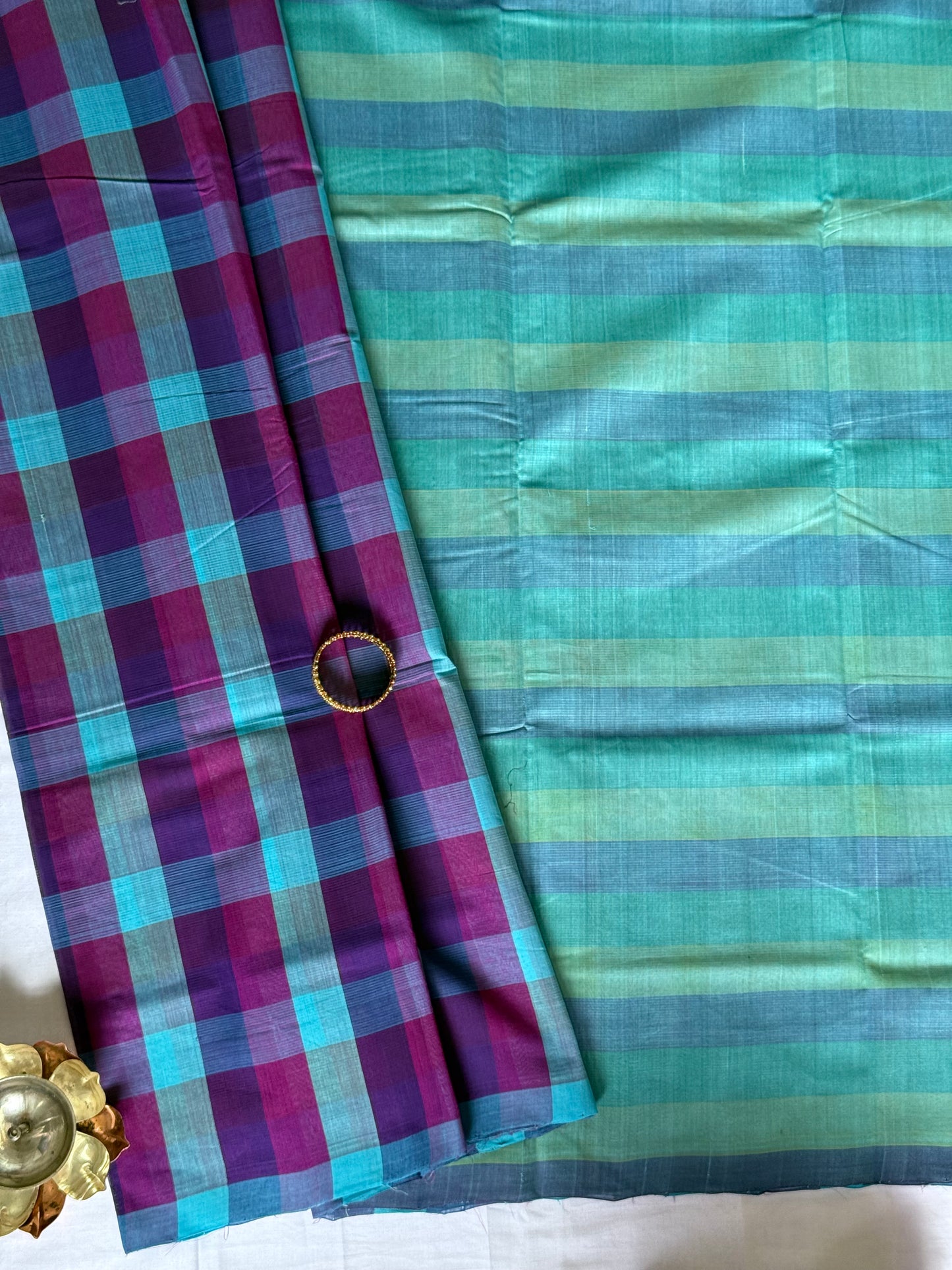 Mangalagiri Checked Cotton saree