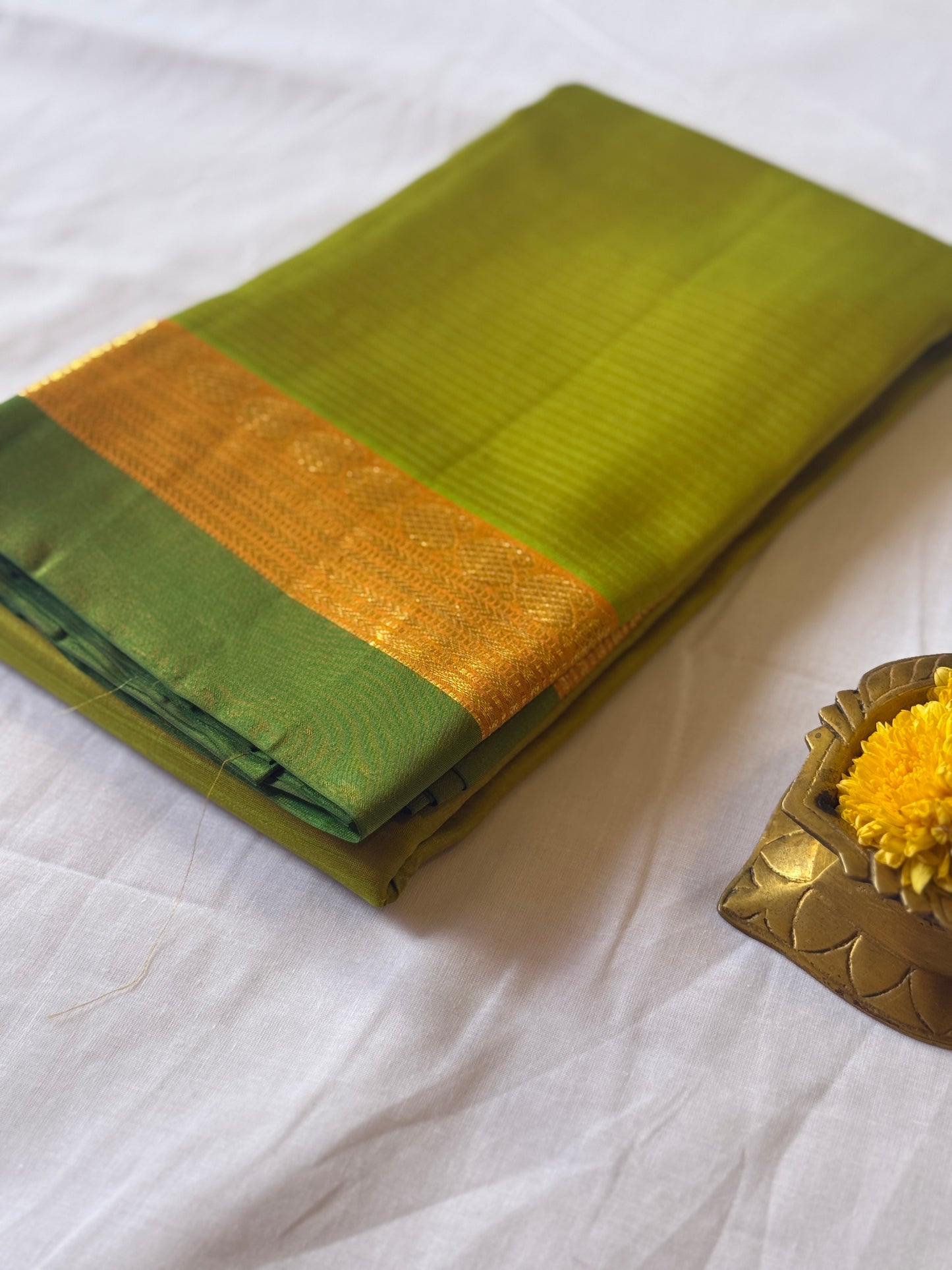 Green Kanjivaram Light Weight Silk Saree