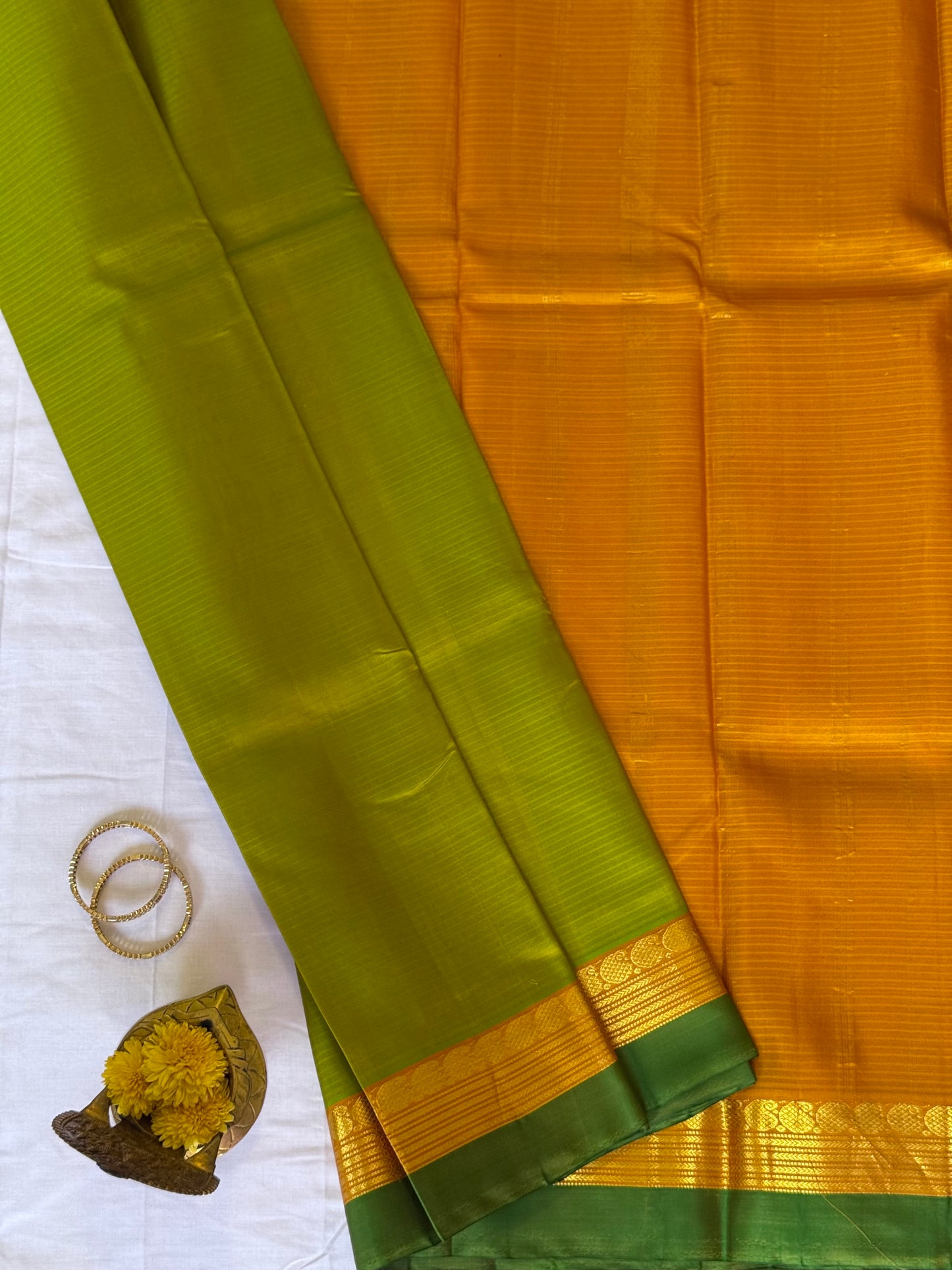 Green Kanjivaram Light Weight Silk Saree