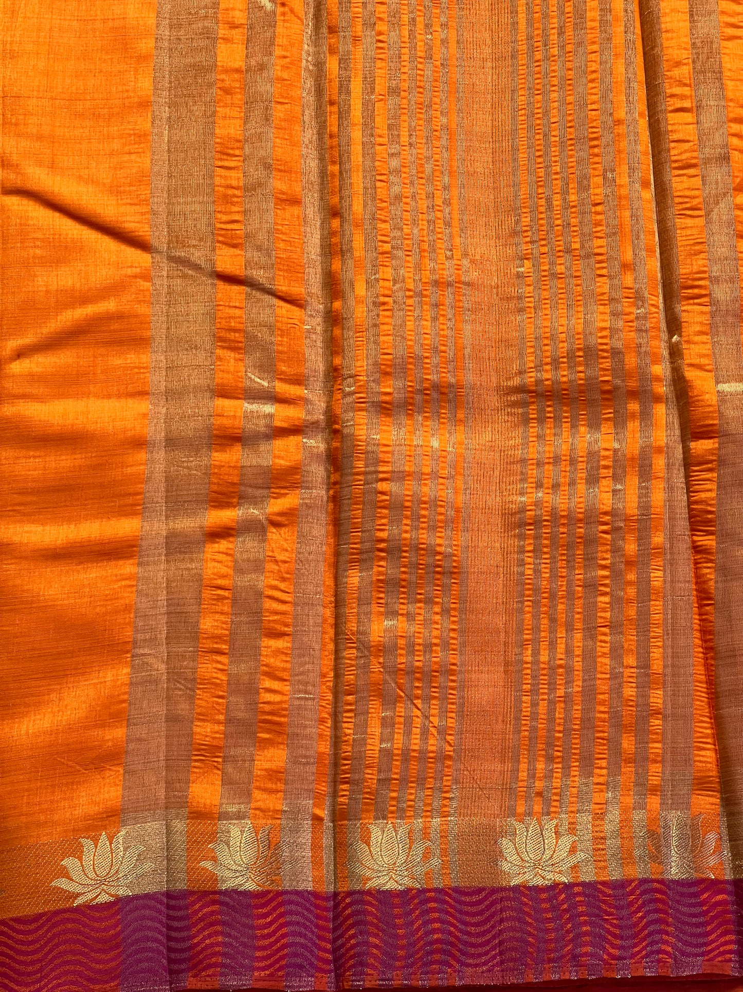 Warm Orange semi silk cotton saree