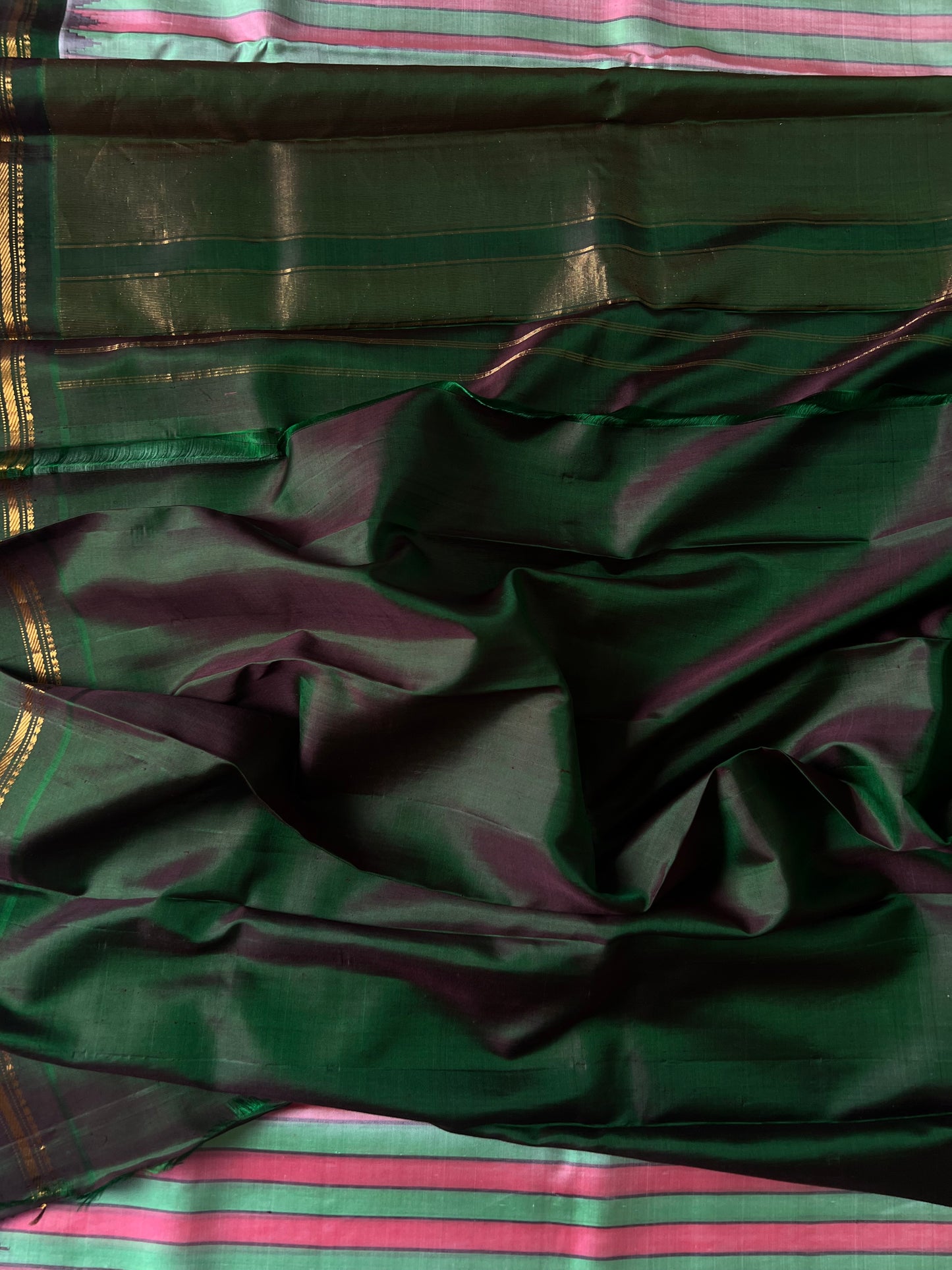 Striped Gadwal Silk Saree