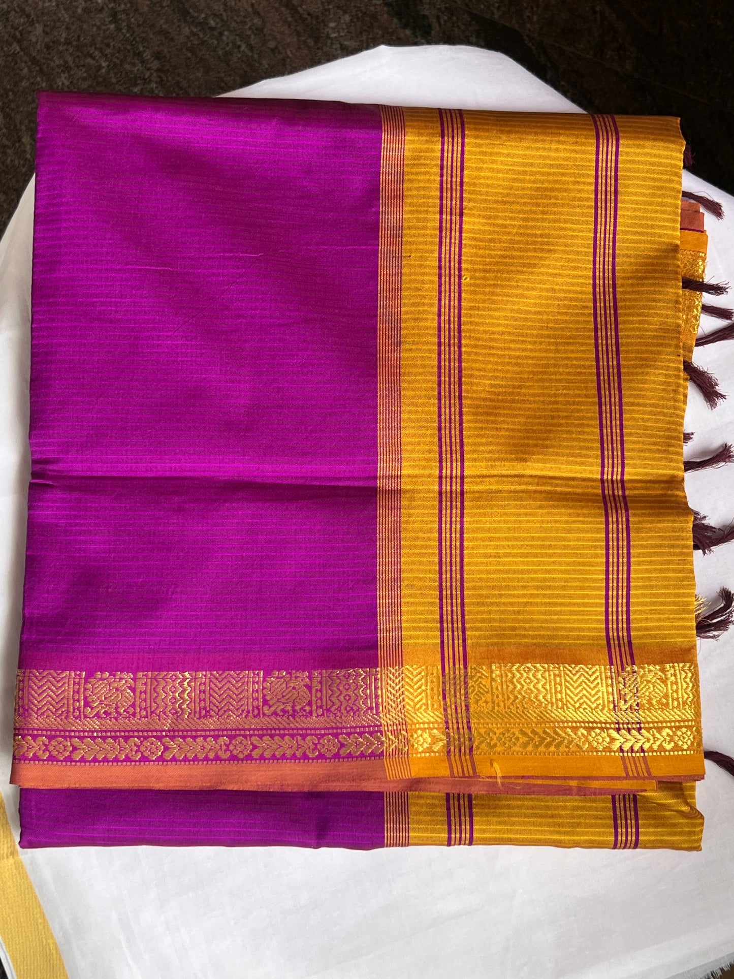 Magenta semi silk cotton