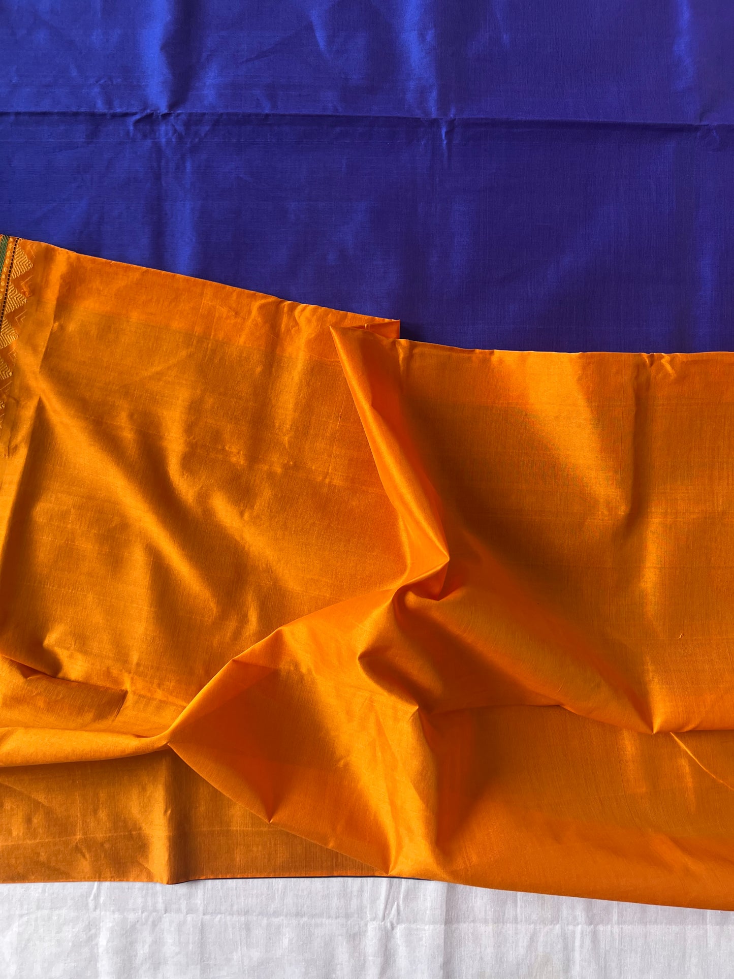 Semi Silk Cotton saree - Blue