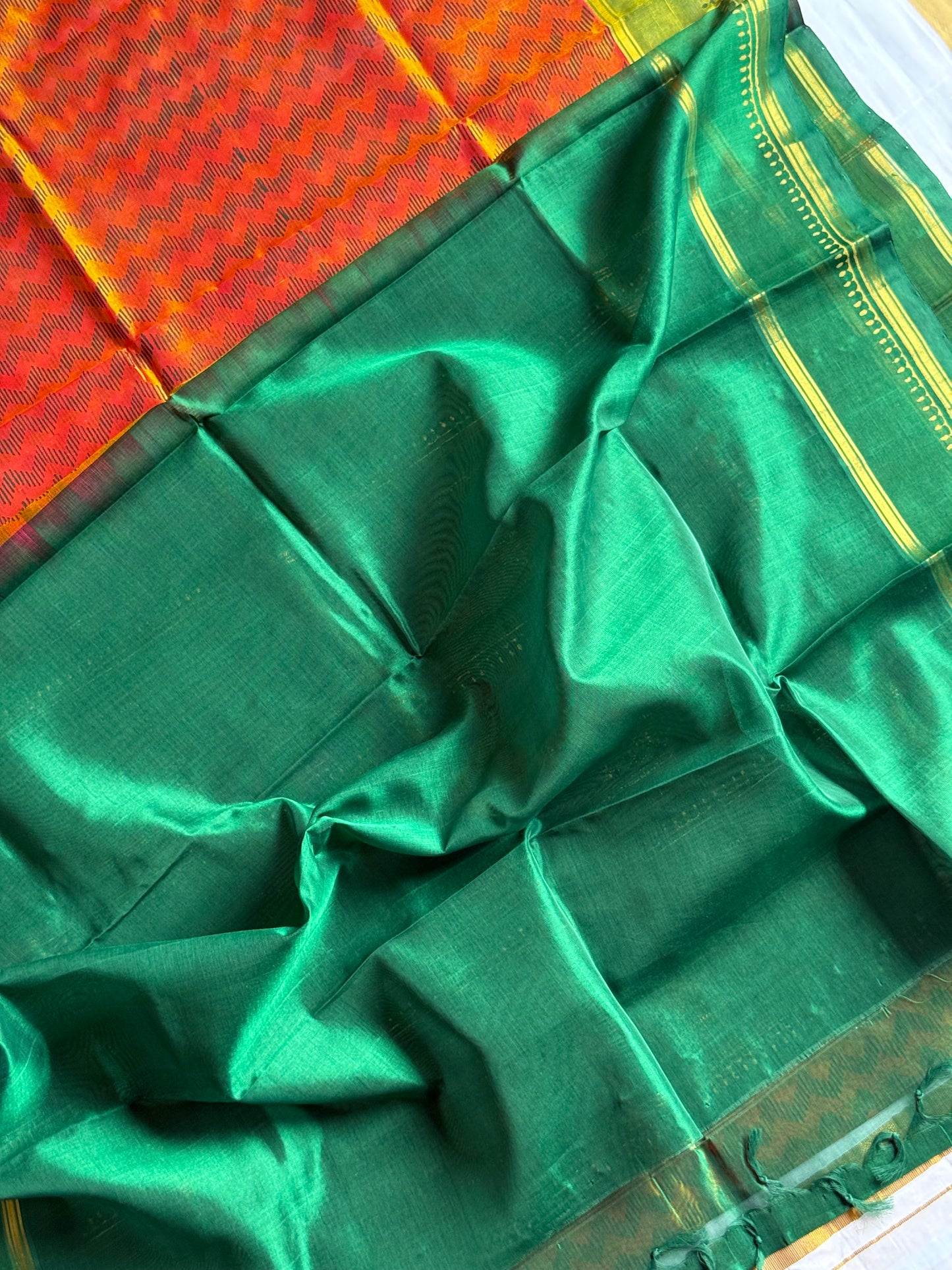 Block Printed Silk Cotton saree