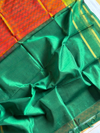 Block Printed Silk Cotton saree