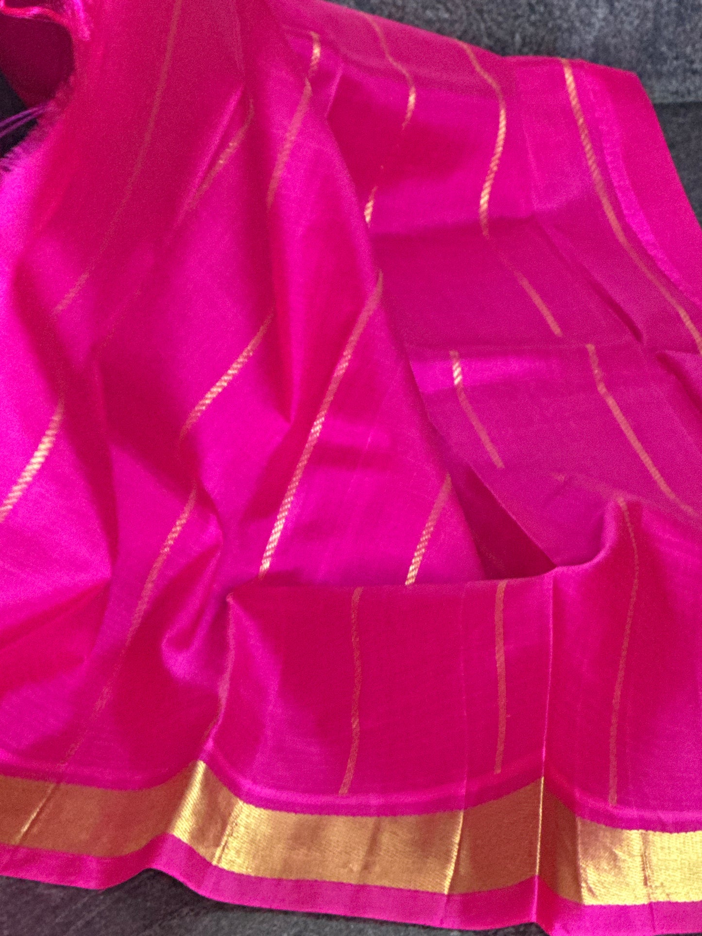 Blue & Pink Silk Saree