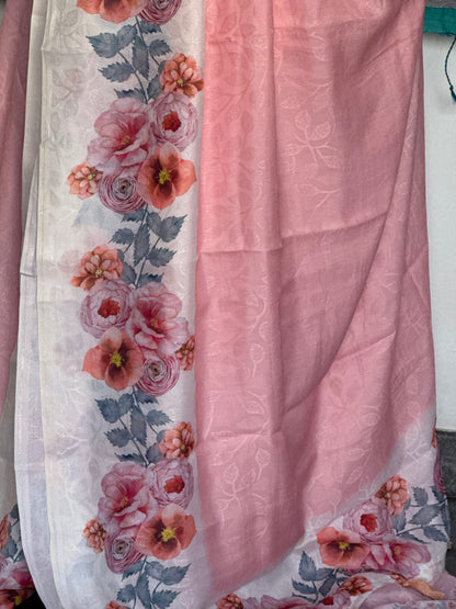 Rose semi soft silk