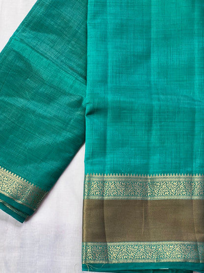 Blue semi silk cotton saree