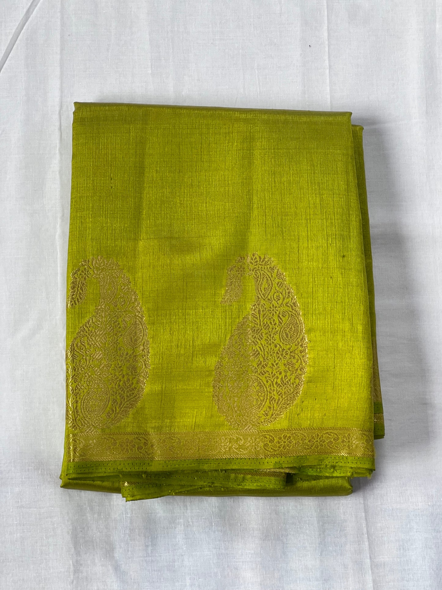 Light green semi silk cotton saree