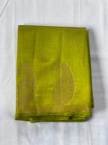 Light green semi silk cotton saree