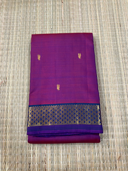 Beetroot & Vadamalli Kanchivaram silk saree