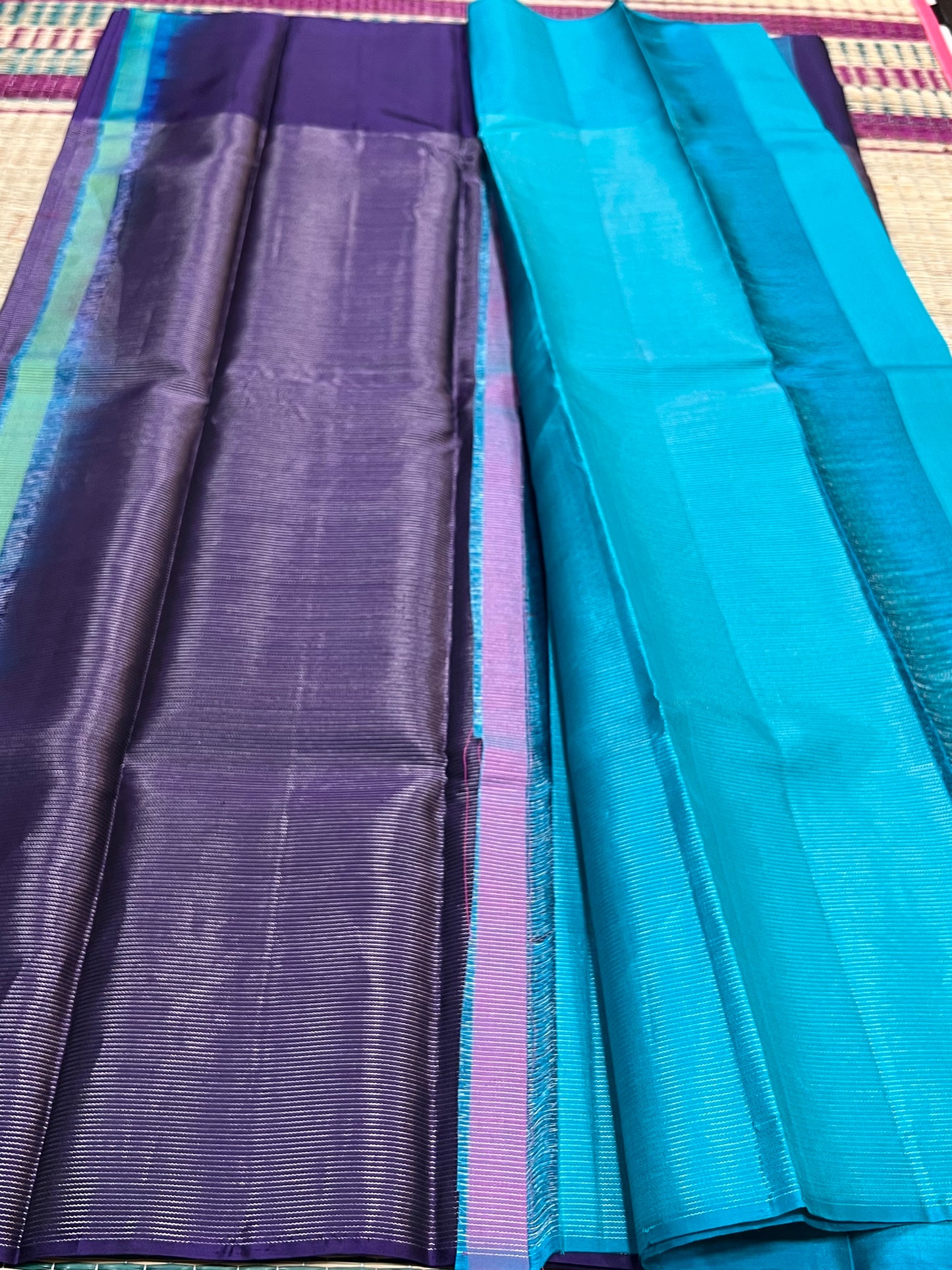 Purple Kanchivaram silk saree