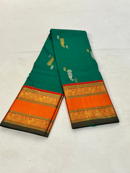 Meenakshi green pure kanchivaram silk saree