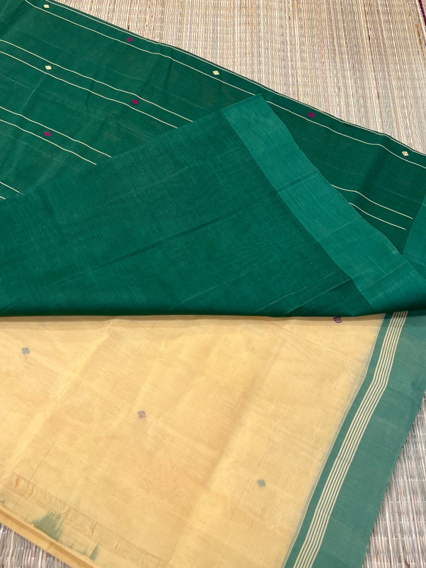 Sandal green Kanchi cotton