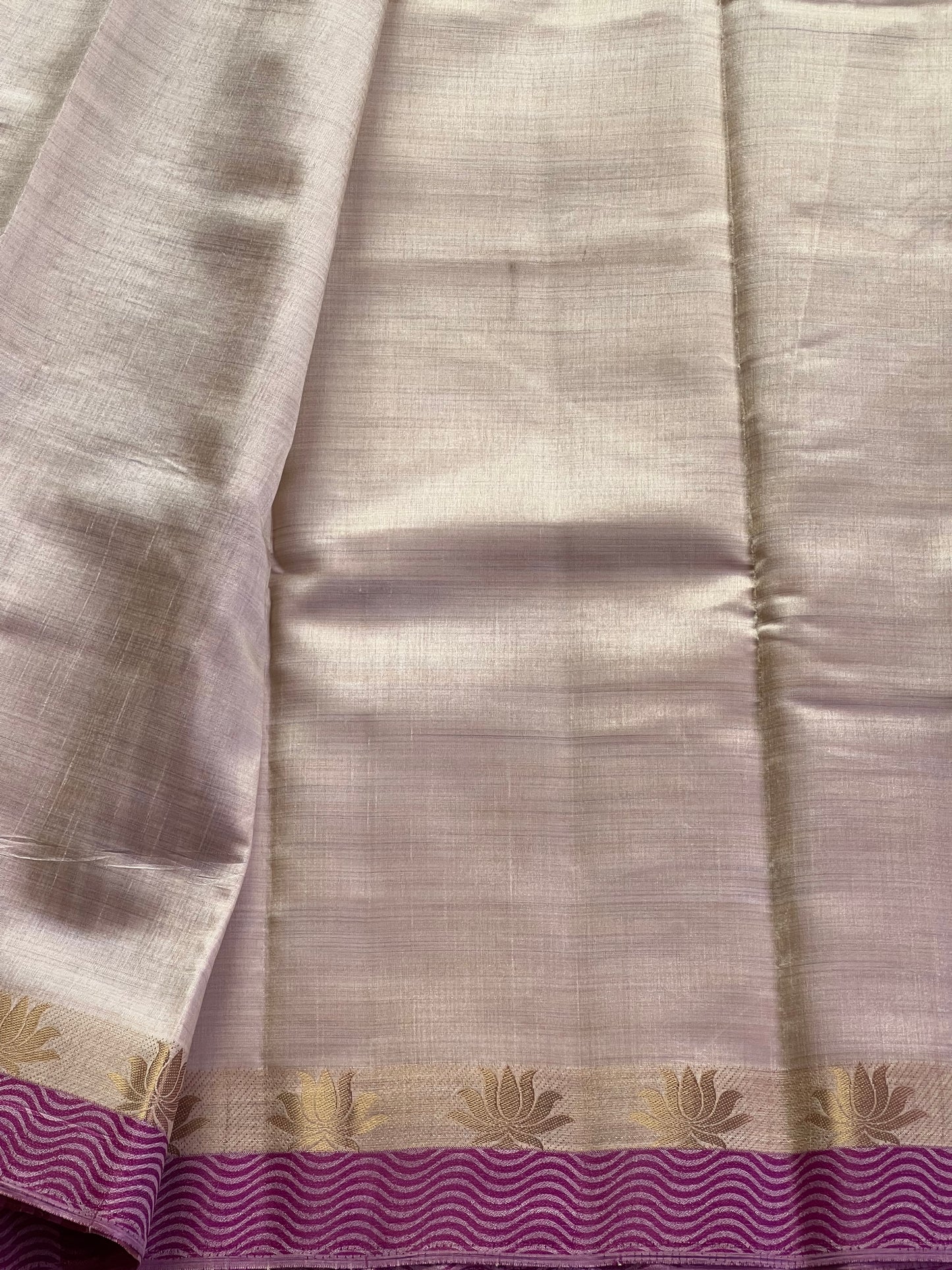 Ivory Blush Semi Silk Cotton Saree