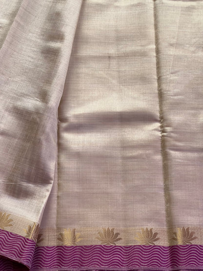 Ivory Blush Semi Silk Cotton Saree