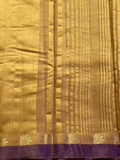 Olive Gold Semi Silk Cotton Saree