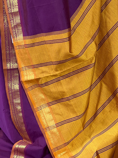 Purple semi silk cotton