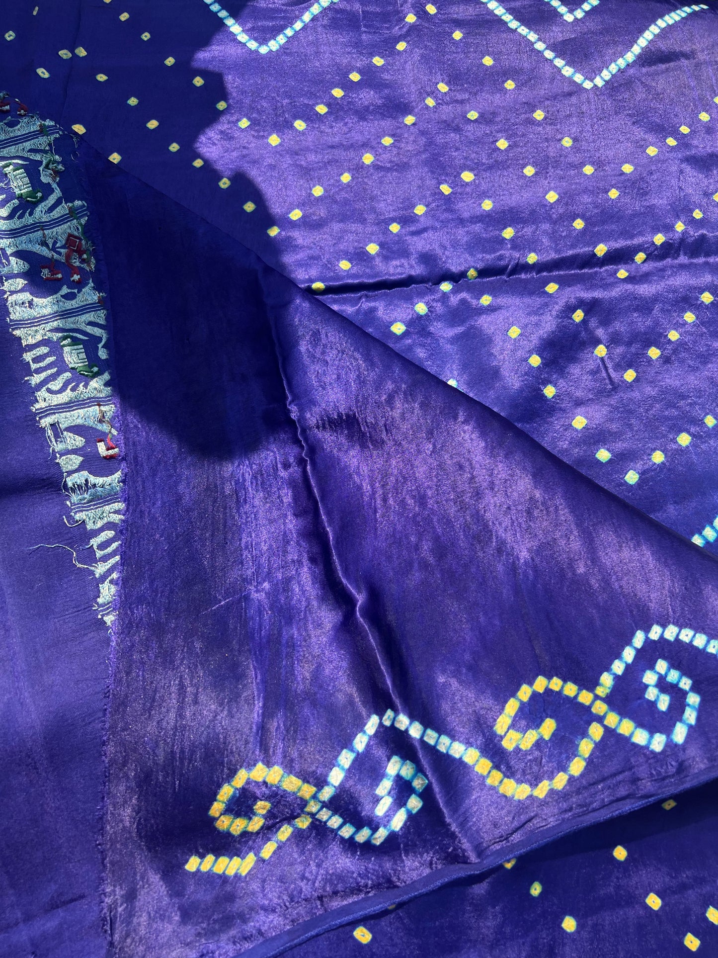 Dark blue Bandini ghaji silk saree