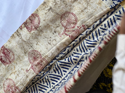 Cycle Chanderi silk cotton saree