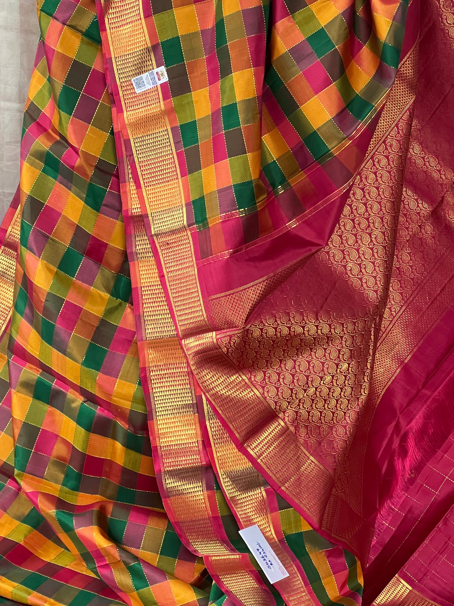 Paalum Pazhamum Kattam kachivaram silk saree