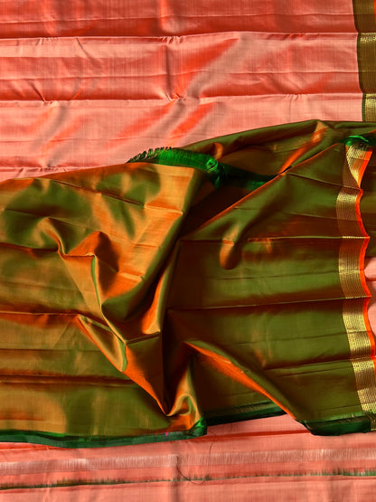 Kanchivaram Silk Saree - Orange